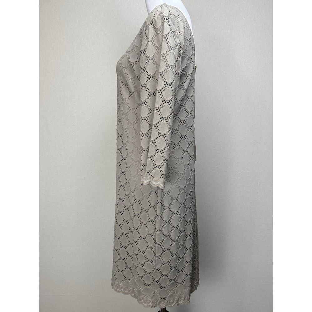 Ronni Nicole Women's Tan Lace Overlay Dress Size 12 Classic Dressy - Picture 8 of 16